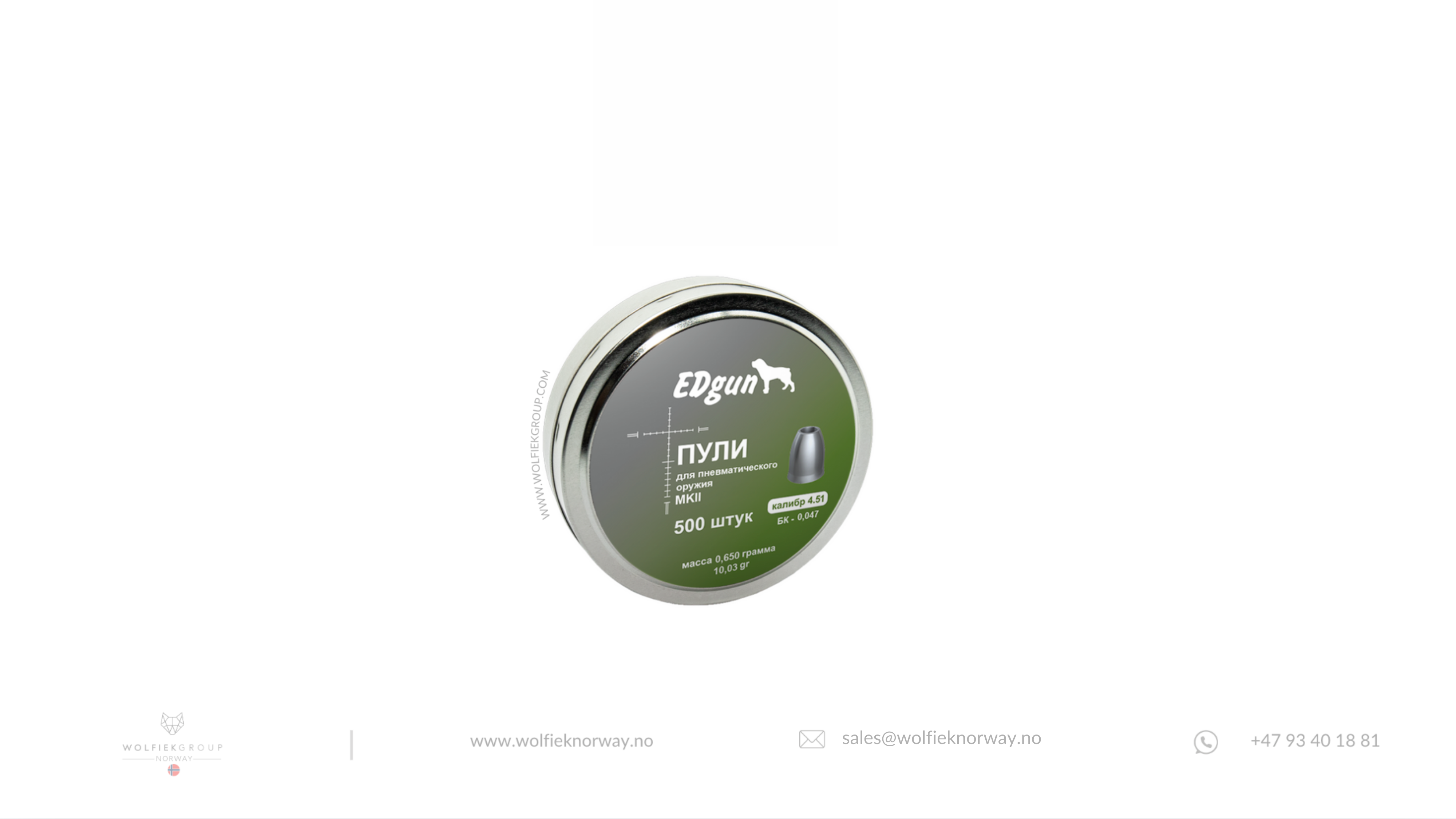 EDgun KnockOut Slugs · Cal .177 (4,5mm) · Weight 0,650g (10,03gr)