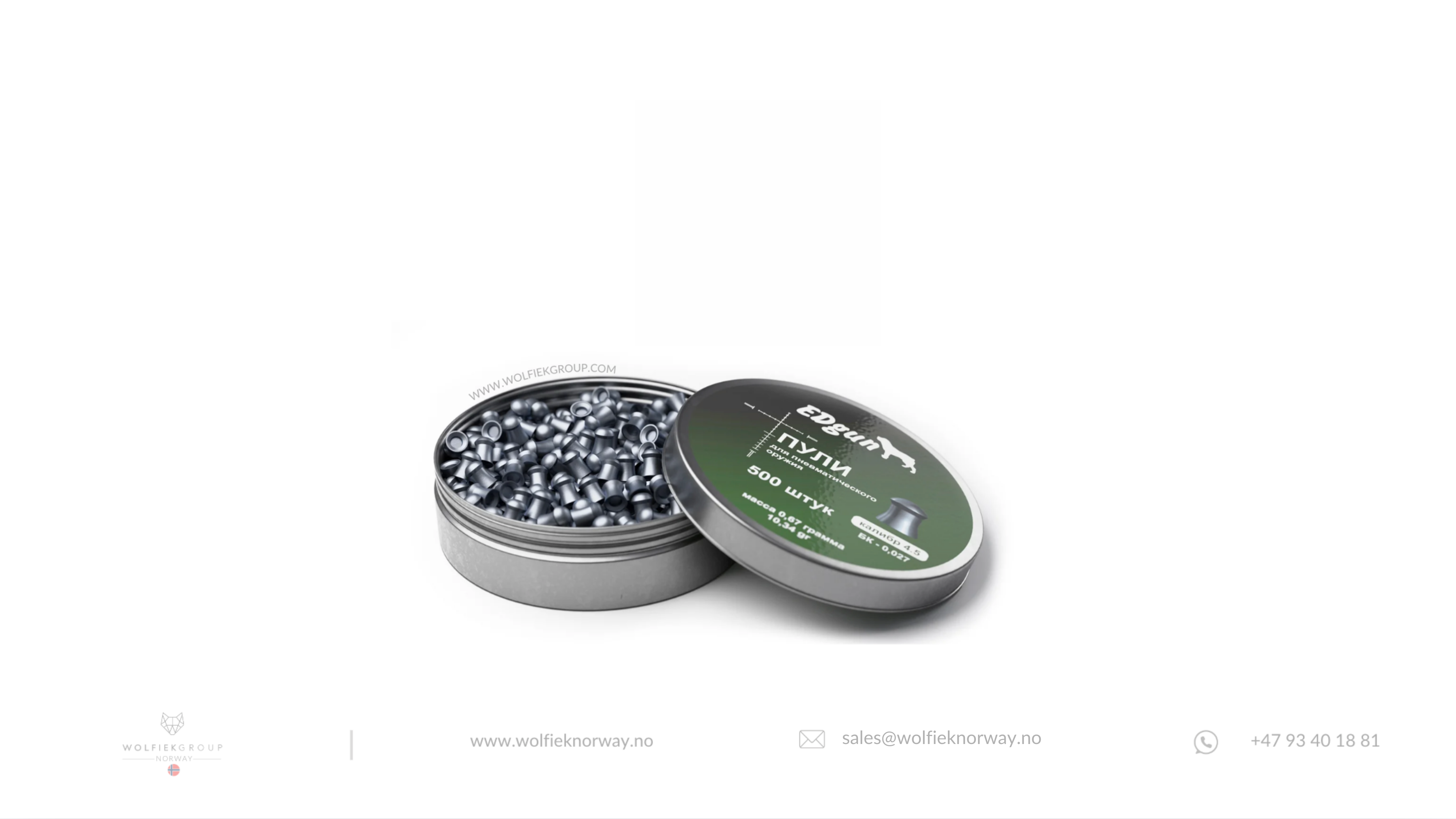 EDgun Premium Pellets · Cal .177 (4,52mm) · Weight 0,67g (10,34gr)